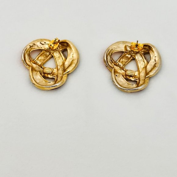 Vintage '80s Enameled Post Earrings - Picture 2 of 3